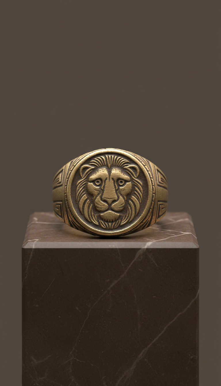 Ancient empire signet ring with carnelian