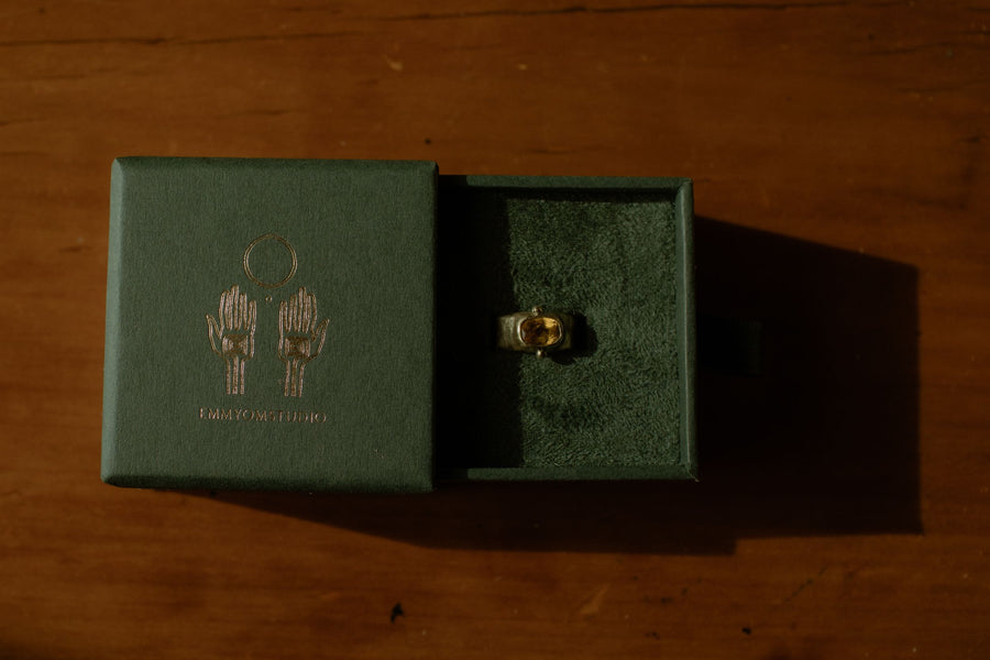 A ring in its box